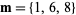 m={1,6,8}