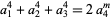  a_1^4+a_2^4+a_3^4=2a_4^m 