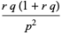 (rq(1+rq))/(p^2)