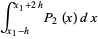 int_(x_1-h)^(x_1+2h)P_2(x)dx