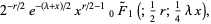 2^(-r/2)e^(-(lambda+x)/2)x^(r/2-1)_0F^~_1(;1/2r;1/4lambdax),