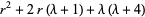 r^2+2r(lambda+1)+lambda(lambda+4)