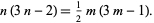  n(3n-2)=1/2m(3m-1). 