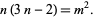  n(3n-2)=m^2. 