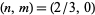 (n,m)=(2/3,0)