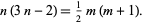  n(3n-2)=1/2m(m+1). 