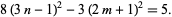  8(3n-1)^2-3(2m+1)^2=5. 