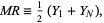  MR=1/2(Y_1+Y_N), 