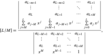 Pade Approximant From Wolfram Mathworld