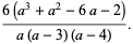 (6(a^3+a^2-6a-2))/(a(a-3)(a-4)).