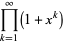 product_(k=1)^(infty)(1+x^k)