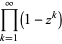 product_(k=1)^(infty)(1-z^k)