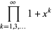 product_(k=1,3,...)^(infty)1+x^k