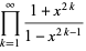 product_(k=1)^(infty)(1+x^(2k))/(1-x^(2k-1))