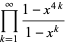 product_(k=1)^(infty)(1-x^(4k))/(1-x^k)