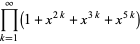 product_(k=1)^(infty)(1+x^(2k)+x^(3k)+x^(5k))