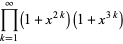 product_(k=1)^(infty)(1+x^(2k))(1+x^(3k))