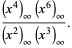 ((x^4)_infty(x^6)_infty)/((x^2)_infty(x^3)_infty).