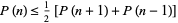  P(n)<=1/2[P(n+1)+P(n-1)] 