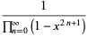 1/(product_(n=0)^(infty)(1-x^(2n+1)))