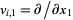 v_(i,1)=partial/partialx_1