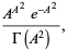 (A^(A^2)e^(-A^2))/(Gamma(A^2)),