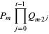 P_mproduct_(j=0)^(t-1)Q_(m·2^j)