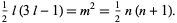  1/2l(3l-1)=m^2=1/2n(n+1). 