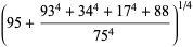 (95+(93^4+34^4+17^4+88)/(75^4))^(1/4)