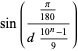 sin((pi/(180))/(d(10^n-1)/9))