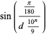 sin((pi/(180))/(d(10^n)/9))