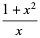 (1+x^2)/x