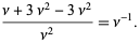 (nu+3nu^2-3nu^2)/(nu^2)=nu^(-1).