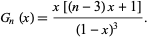  G_n(x)=(x[(n-3)x+1])/((1-x)^3). 