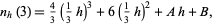  n_h(3)=4/3(1/3h)^3+6(1/3h)^2+Ah+B, 