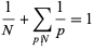  1/N+sum_(p|N)1/p=1 