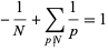  -1/N+sum_(p|N)1/p=1 