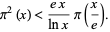  pi^2(x)<(ex)/(lnx)pi(x/e). 