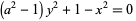 (a^2-1)y^2+1-x^2=0 