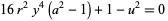 16r^2y^4(a^2-1)+1-u^2=0 