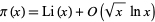  pi(x)=Li(x)+O(sqrt(x)lnx) 