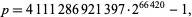  p=4111286921397·2^(66420)-1, 