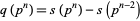  q(p^n)=s(p^n)-s(p^(n-2)) 