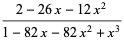 (2-26x-12x^2)/(1-82x-82x^2+x^3)