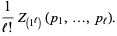 1/(l!)Z_((1^l))(p_1,...,p_l).