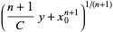 ((n+1)/Cy+x_0^(n+1))^(1/(n+1))