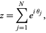  z=sum_(j=1)^Ne^(itheta_j), 