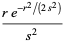 (re^(-r^2/(2s^2)))/(s^2)