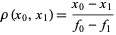  rho(x_0,x_1)=(x_0-x_1)/(f_0-f_1) 