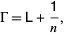  Gamma=L+(1)/n, 